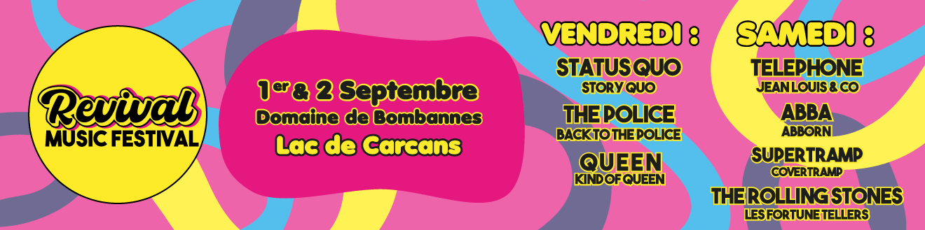 Programmation du Revival Music Festival - Lac de Carcans